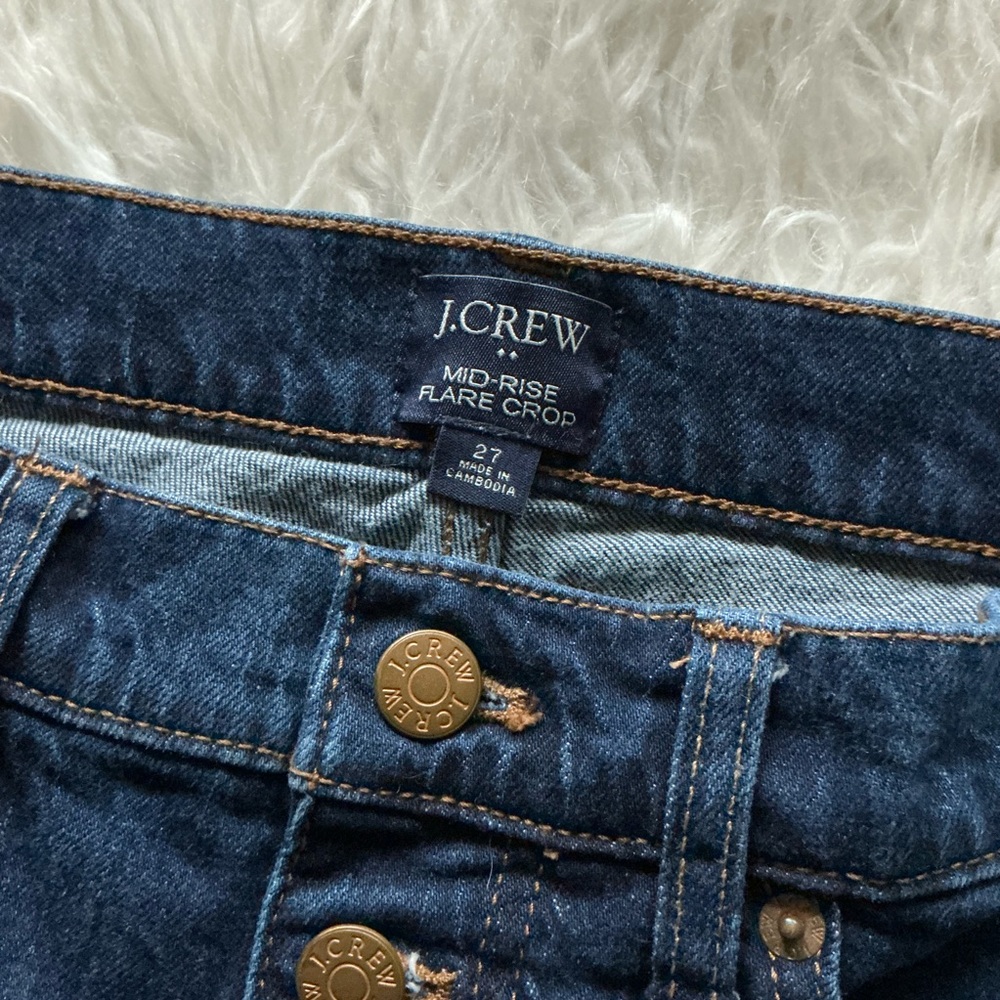 J Crew Mid-Rise Flare Crop Jeans‎ - Picture 2 of 4